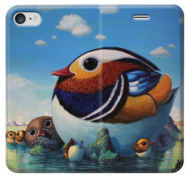© Paolo Rui; smartphone cover, Mandarine duck, birds, picnic